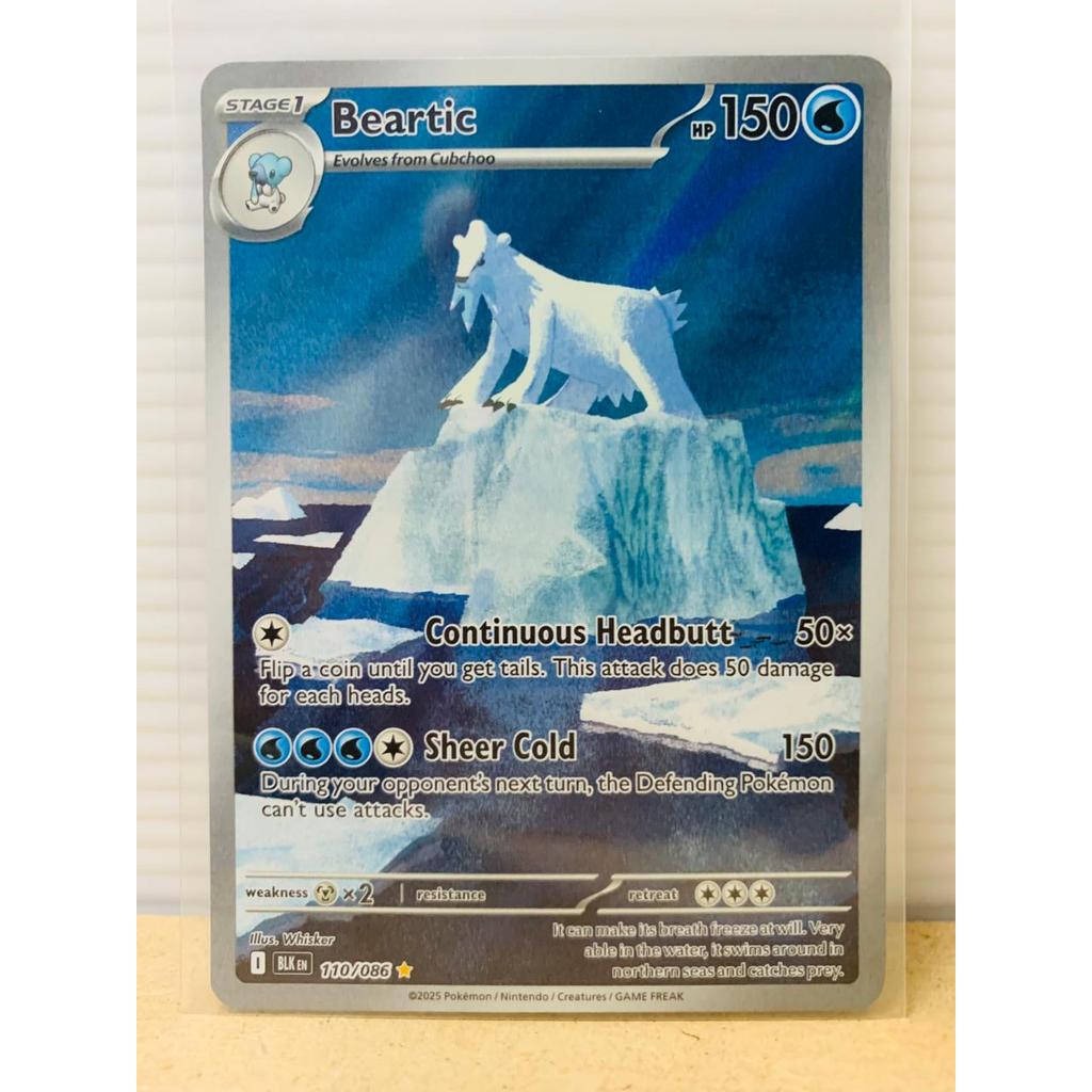 AR Beartic Black Bolt Illustration Rare Pokemon English Inggris