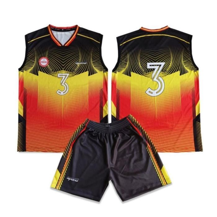 Mills Footwear - Stelan Jersey Voli Singlet Full Printing Set Jersey Volly Lekton