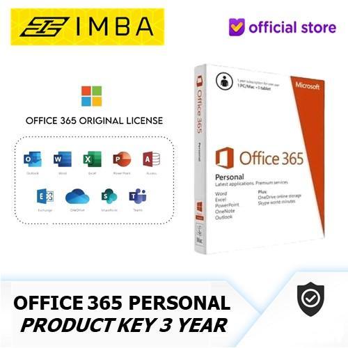 MICROSOFT OFFICE 365 PERSONAL ORIGINAL PRODUCT KEY 3 YEAR