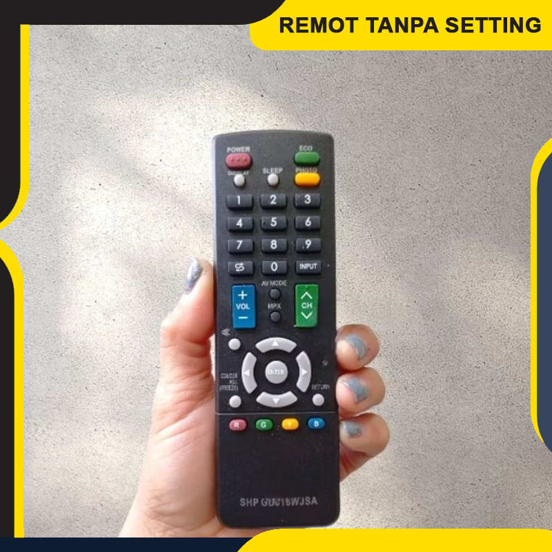 Remot Remote TV Sharp Aquos LCD LED GB016WJSA LC-24SA40001 LC-32LE340M  LC32LE180I - Langsung Konek
