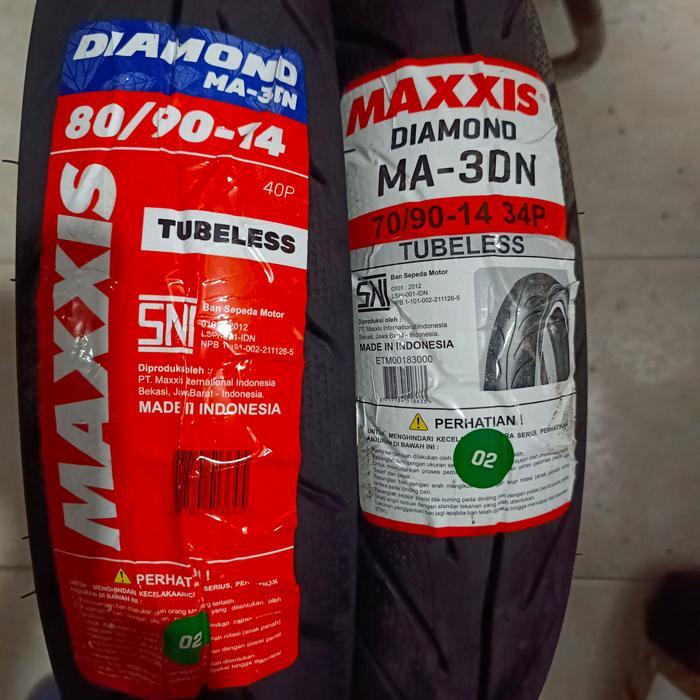 Paket Ban Maxxis Diamond 70/90-14 Dan 80/90-14