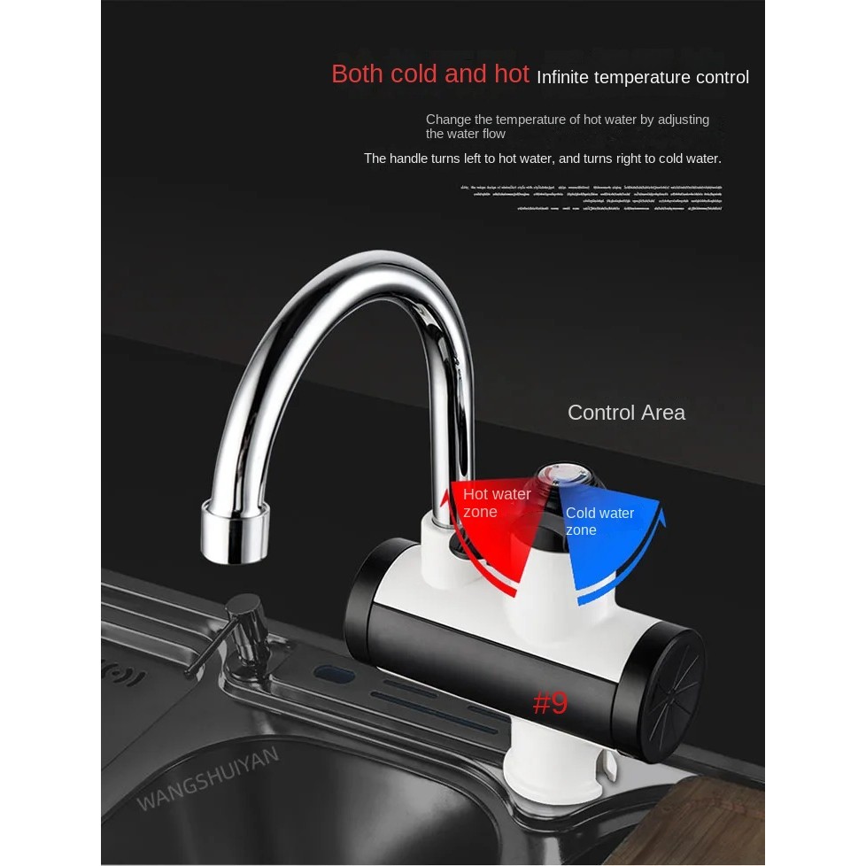 Electric Water Faucet Instant Water Heater Kitchen Hot Faucet Heater 220V Heating Faucet