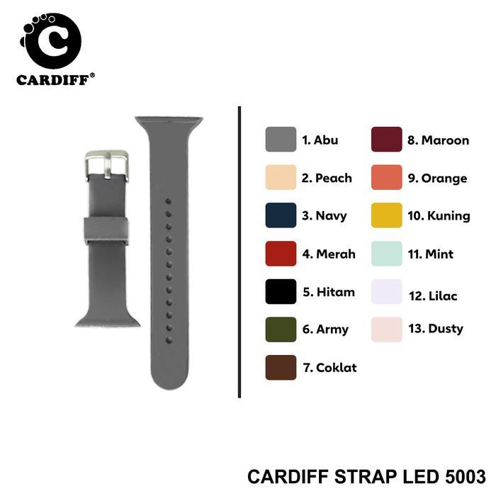 Cardiff Strap Led 5003 Original Tali Jam Tangan Led Watch Waterproof