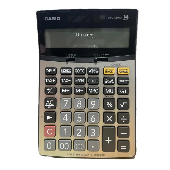 Premium Kalkulator Meja Casio Dj-240D Plus Besar 14 Digit Original Original