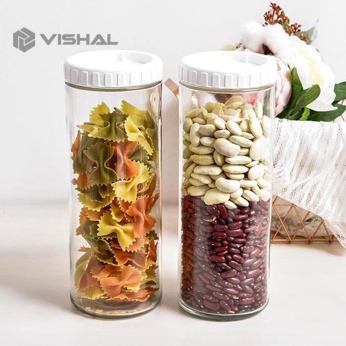 4 In 1 Toples Kaca Set Canister - Toples Satuan / Seal Snack Jar