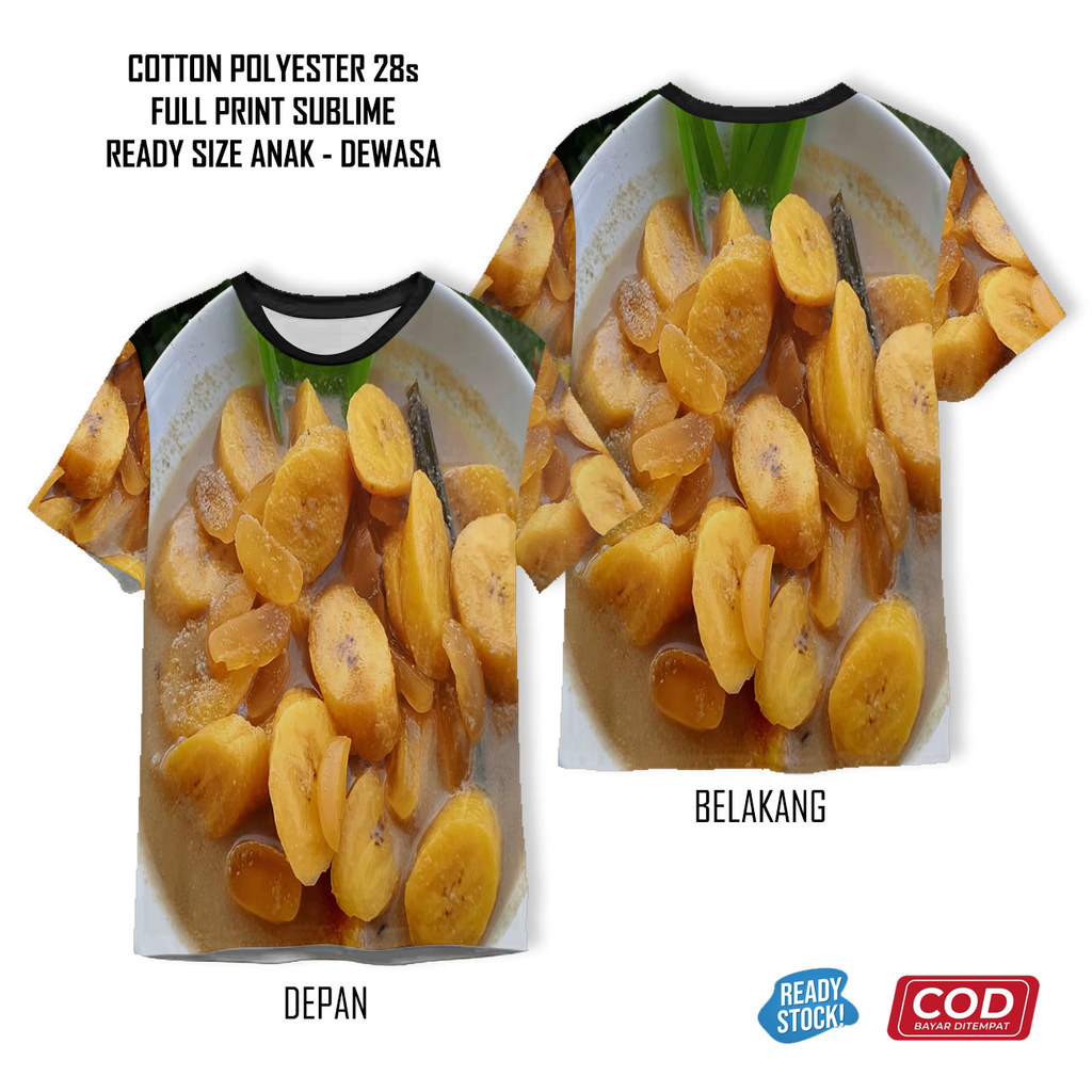 Kaos Bubur Sumsum Kolak Kacang Pacar Candil Full Printing Keren | Baju 3D Takjil Anak dan Dewasa Uni