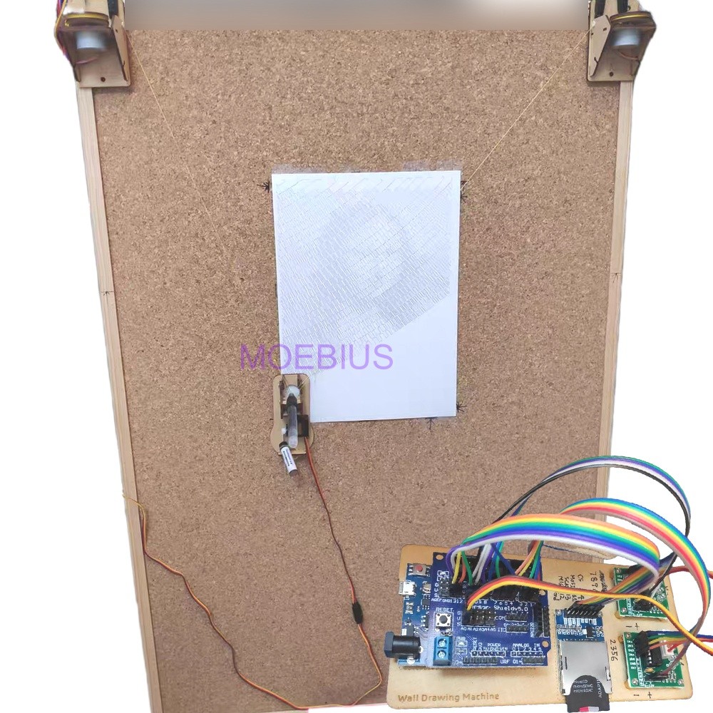 2024 Draw Wall Painting Robot with Cable Plotter Arduino Maker Project Kit Polar Graph with Motor