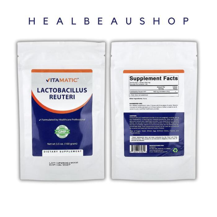 Vitamatic Lactobacillus Gasseri Reuteri Casei Hr-7 100 Billion Cfu 100 Gram Original Usa