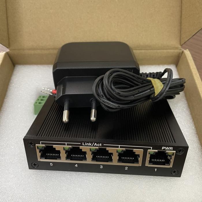 Diewu 5Port Industrial Ethernet Switch With Psu