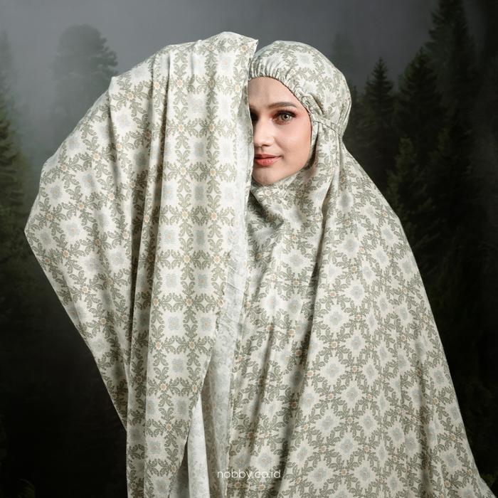 Nobby Seana Mukena Dewasa Motif Monogram Bahan Rayon Plain Lembut Cantik