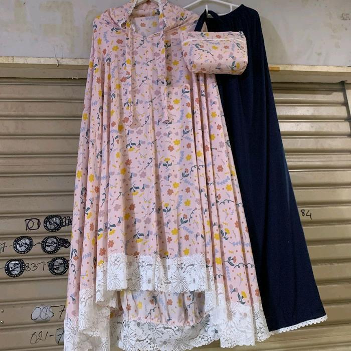 mukena rayon viscose motif bunga/ Mukena rayon motif