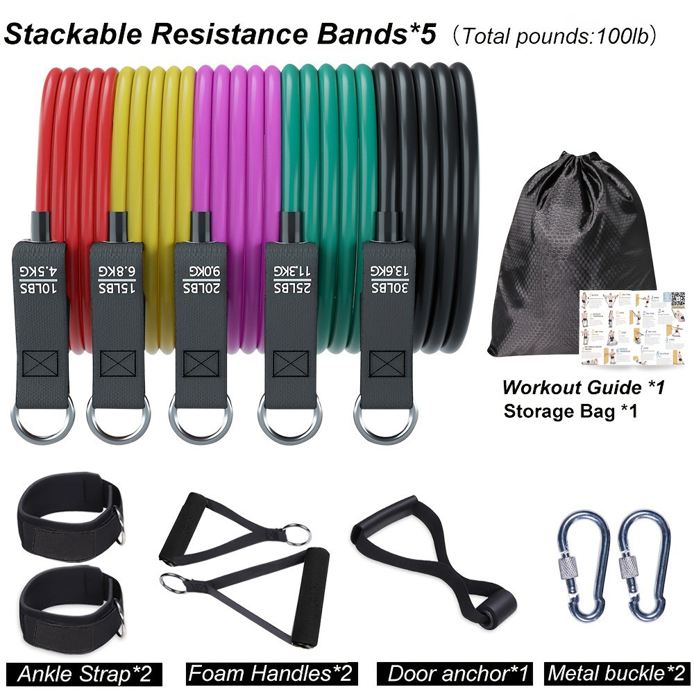 Resistance Bands For Working Out Exercise Bands Resistance Bands Set Elastic Bands With Door Anchor