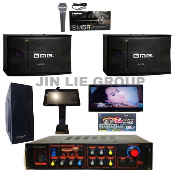 PROMO PAKET SOUND BMB 10 INCH KARAOKE PC PLUS MONITOR TOUSCREEN KOMPLI