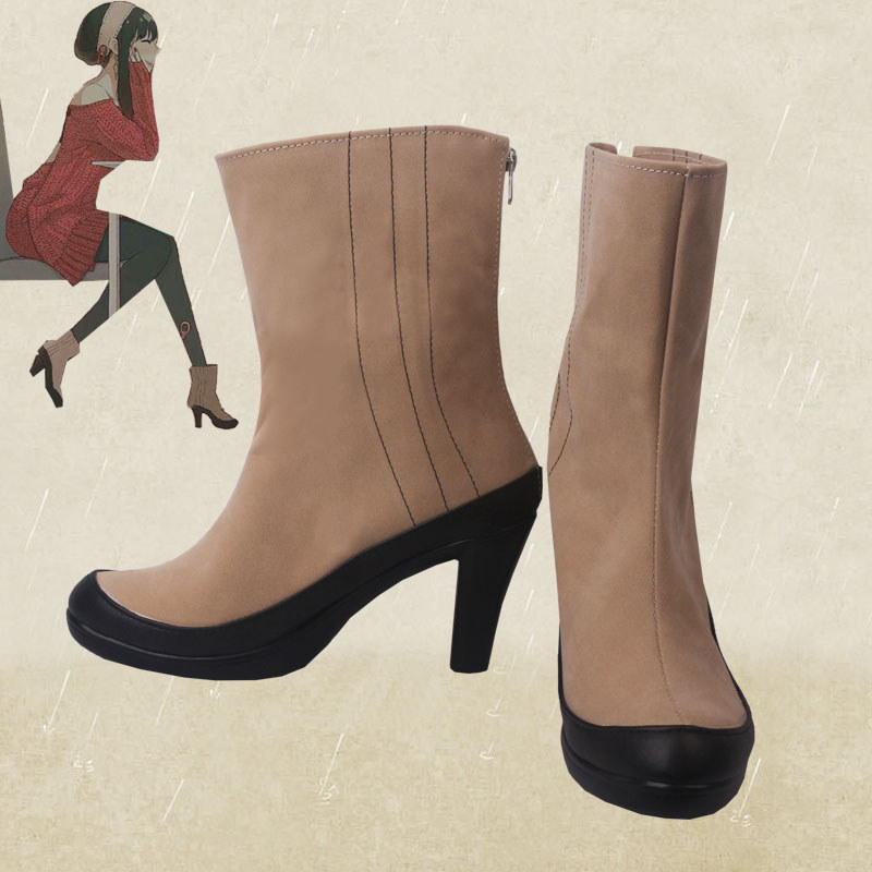 Anime Family Cosplay Yor Forger Yor Briar Cosplay Shoes Boots Women Long Red Sweater Accessories