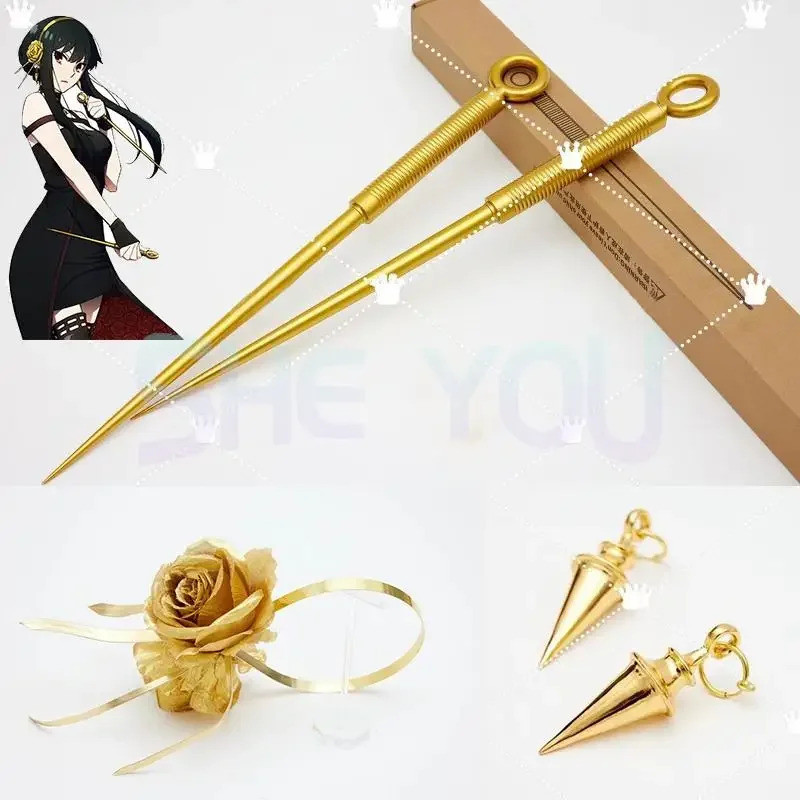 Anime Spy X Family Yor Forger Cosplay Pro Weapons Headband Earrings Yor Briar Cosplay Accessories
