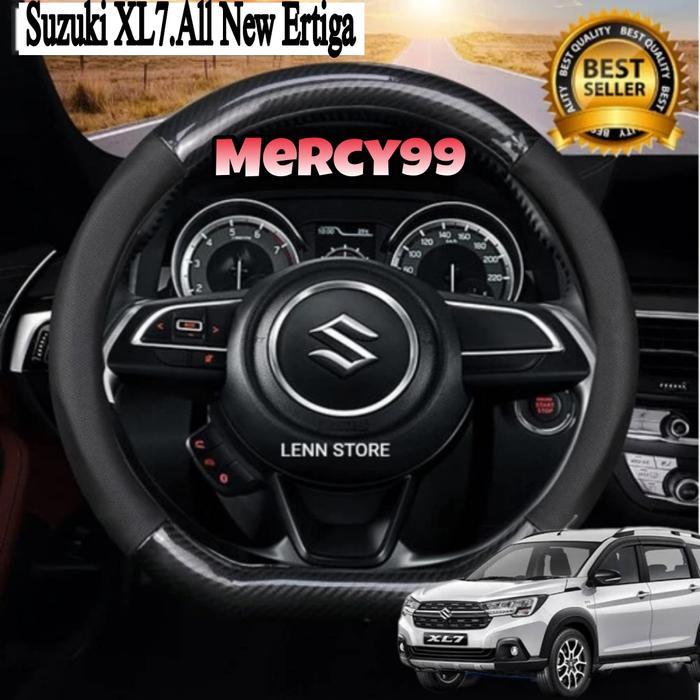 Cover Stir Sarung Setir Carbon Karbon Kulit Premium Mobil Suzuki Xl7 All New Ertiga 2022 2023 2024