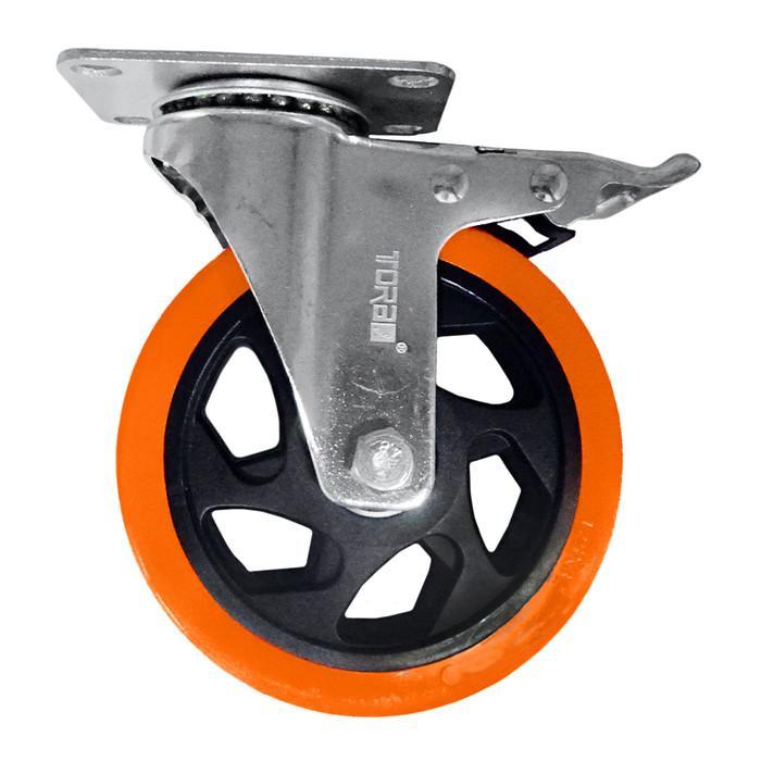 TORA Roda Nilon Orange 4 Inch Hidup + Rem