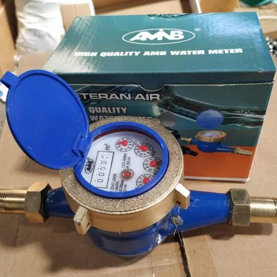 Meteran Air Body Besi AMB AMNB 1/2" Water Meter PDAM SNI