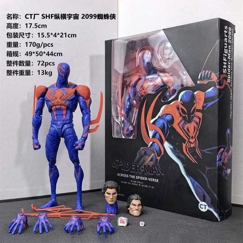 In Stock Ct Toys Spiderman 2099 Figure Amazing Spider-Man Across The Spider-Verse Anime Action