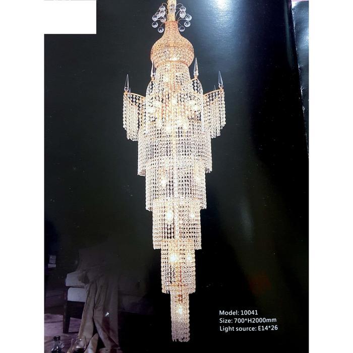 LAMPU GANTUNG KRISTAL 10041 / LAMPU HIAS / LAMPU VOID TANGGA