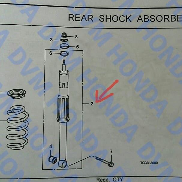 Shockbreaker Belakang Ikybi City Gm2/Freed/Jazz Ge