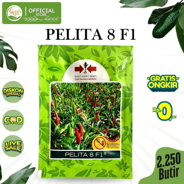 BENIH BIBIT CABAI CABE RAWIT PELITA 8 F1 2250 BUTIR CAP PANAH MERAH