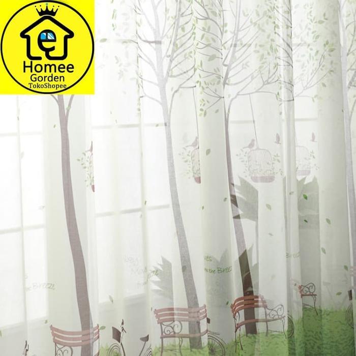 Vitrase Gorden/vitrase cream/pohon besar putih hijau