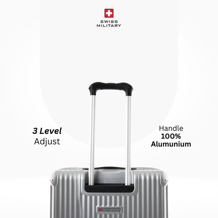 ORIGINAL Swiss Military Suitcase SOLIO SILVER READY STOCK