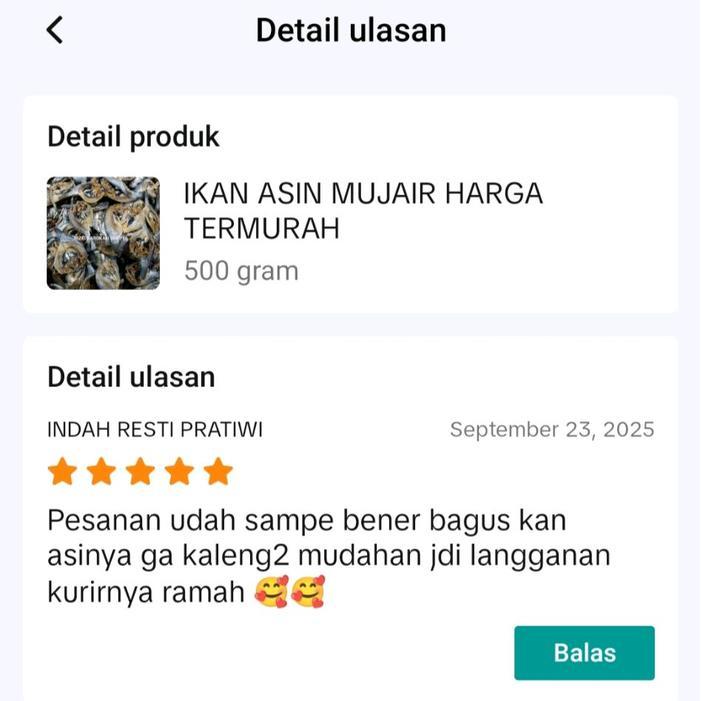 "New" IKAN ASIN MUJAIR HARGA TERMURAH