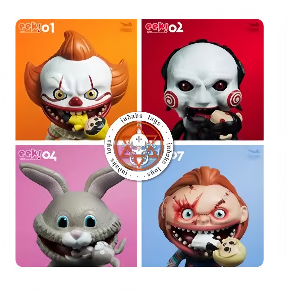New Stingrayz Eek Big Mouth Horror Series Q Version Action Figure Chucky Pennywise Billy Puppet