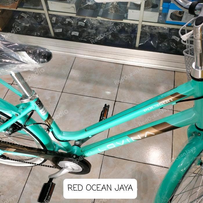 sepeda mini keranjang polygon lovina 26 x 16 city bike tosca