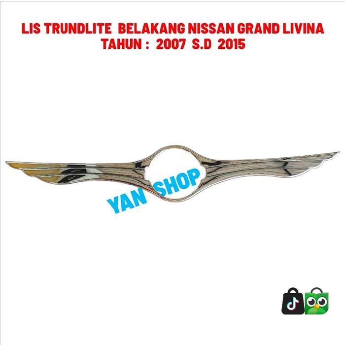 Ready Lis Trundlite Bagasi Belakang Ring Logo Lambang Model Sayap Mobil Nissan Grand Livina Tahun