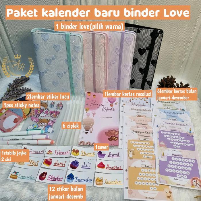 Terlaris TABUNGAN KALENDER EDISI BARU CHALLENGE KALENDER NEW EDITION BINDER PUZZLE MARBLE MARMER