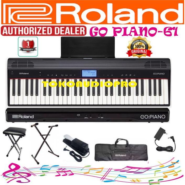 Roland Go 61 Piano 61-Key Portable Piano Paket Roland Go Piano 61 P Co