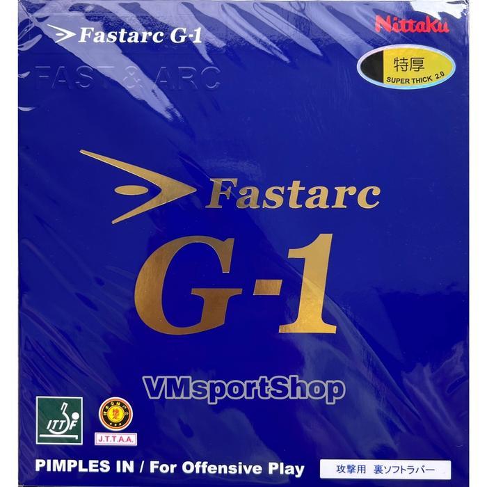 NITTAKU FASTARC G-1 - KARET RUBBER BET BAT PINGPONG FAST ARC G1