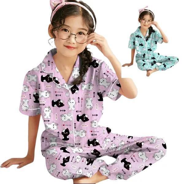 Rds - Baju Tidur Piyama Anak Perempuan 3-10 Tahun/ Motip Terbaru Bts 21