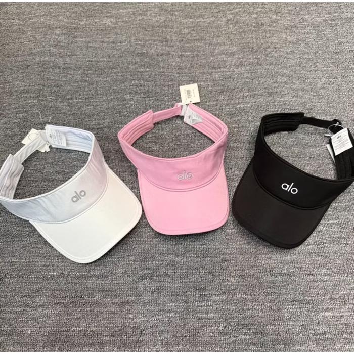 Topi Alo Yoga Cativate Visor Air Lift Original Black White Pink Caps / Topi 4LO Yoga