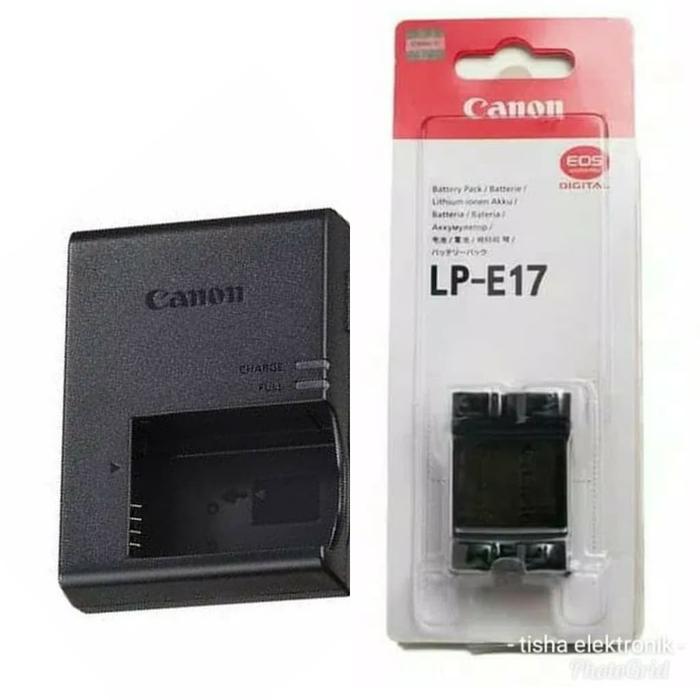 Paket baterai dan charger kamera Canon eos M3