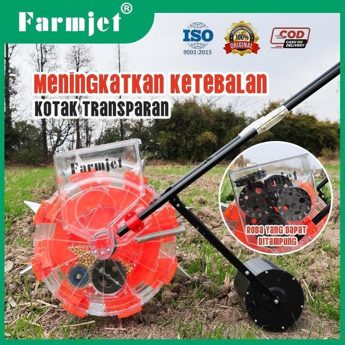 Farmjet Alat Mesin Tanam Jagung Dorong Manual Alat Tanam Jagung 8 Mata,Alat Untuk Menana Penanam(633