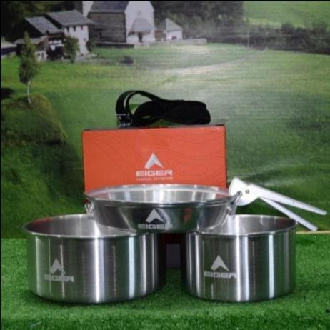 COOKING SET EIGER CREW COOK SET 2 ORIGINAL 910003519 ALAT MASAK CAMPING
