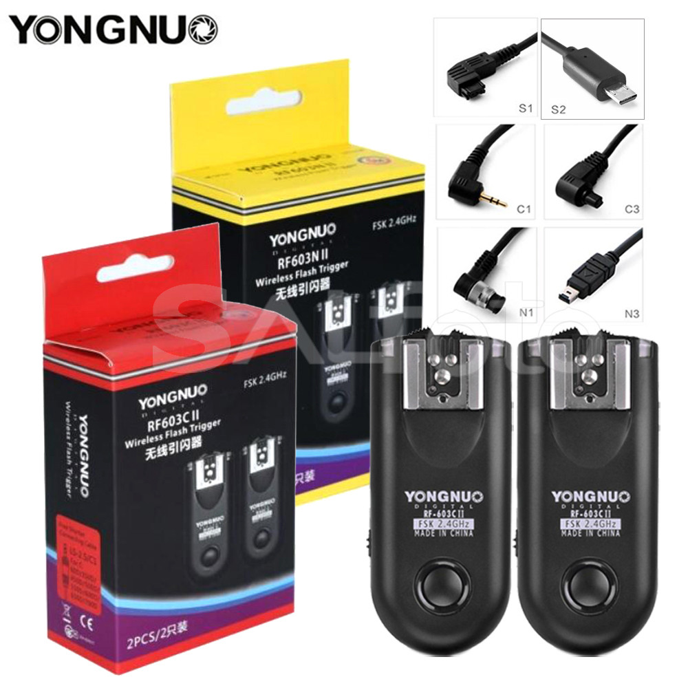 Yongnuo Rf-603 Ii 2.4G Wireless Flash Trigger Transcer Remote Control Rf603Ii C1 C3 N1 N3 S1 S2 For