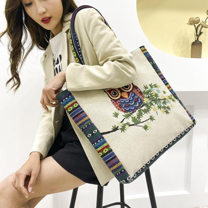 OMYGOOSE TOTE BAG MOTIF / TOTEBAG JUMBO / TOTE MOTIF Kanvas Wanita / TOTE BAG JUMBO / TFW 095