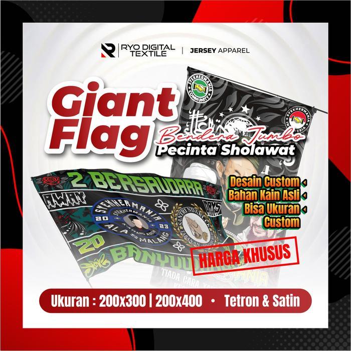 Cetak Bendera Giant Flag Khusus Pecinta Sholawat