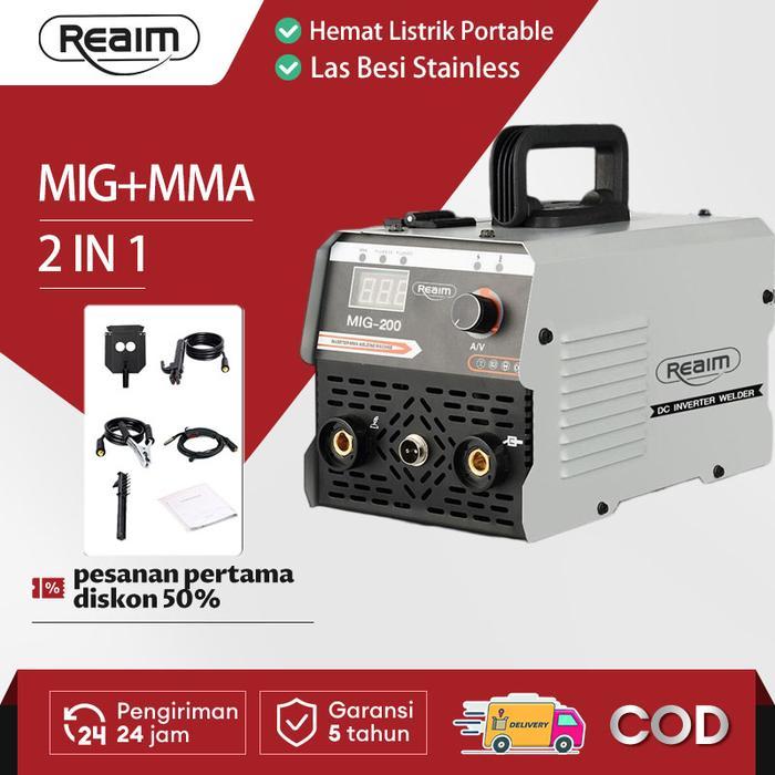 "New" Reaim Mesin Las murah mig Listrik trafo las welding inverter Las Tanpa Gas Travo Inverter MIG