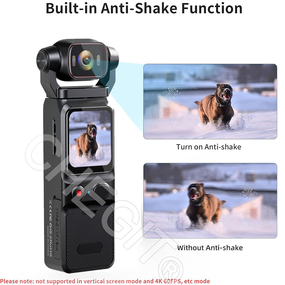 2026NEW 4K Touchscreen mini Video Vlog Camera, 4K Pocket-sized camera, camera with pan-tilt and