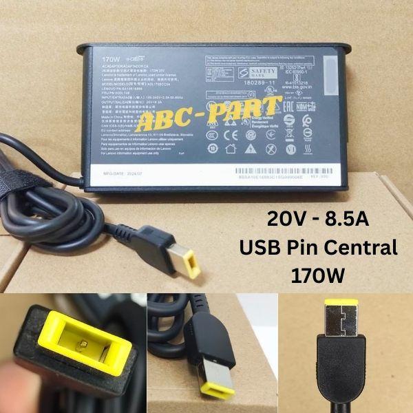 Adaptor Laptop 20V 8.5A 170W USB ADL170SLC3A Leg10n 5 T440P P50 P51 W541 Y920 Y7000P-1060 Power