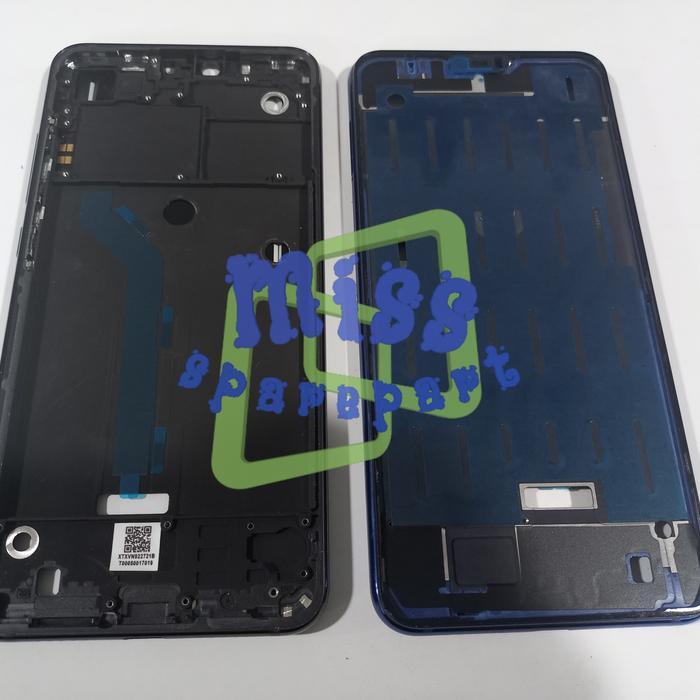 FRAME LCD TULANG TENGAH XIAOMI MI8 LITE TATAKAN BEZEL BAZEL BLACK