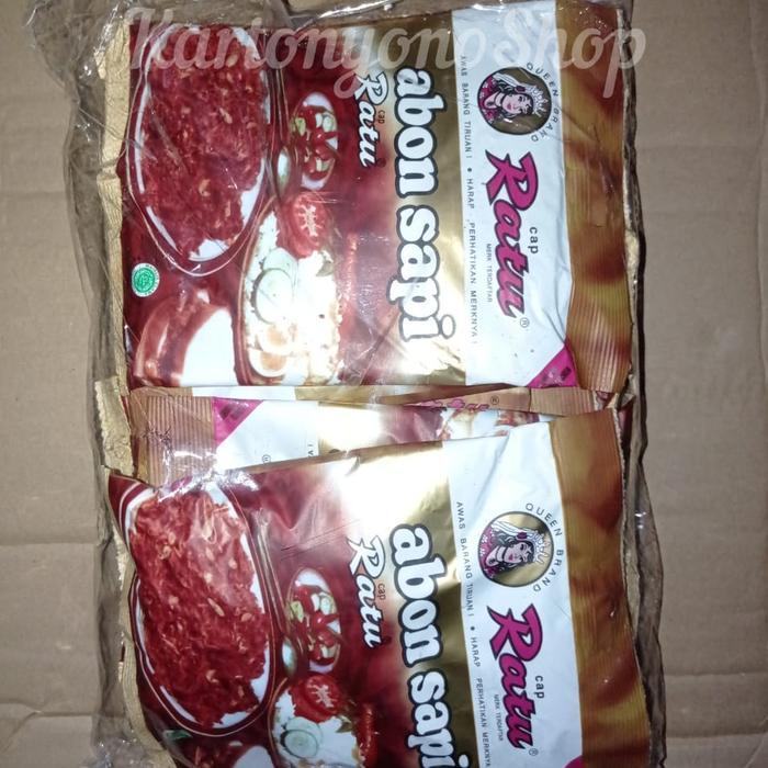 ORIGINAL Abon Ratu Abon Sapi Cap Ratu Per Pak isi 10bks READY STOCK