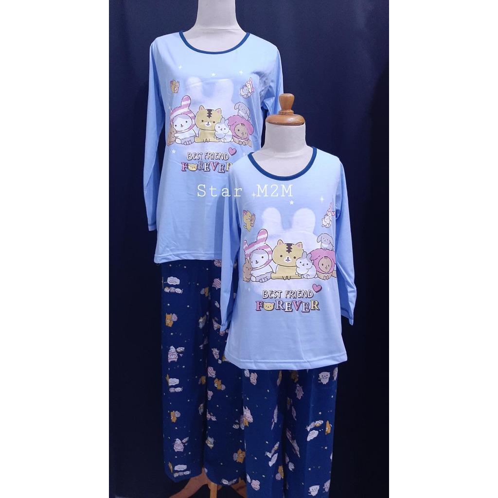 TerbaruBest Seller Baju Tidur Anak Cewek Merk Anne Claire ( Forever Cat ) St.Lengan Pjg Celana Pjg