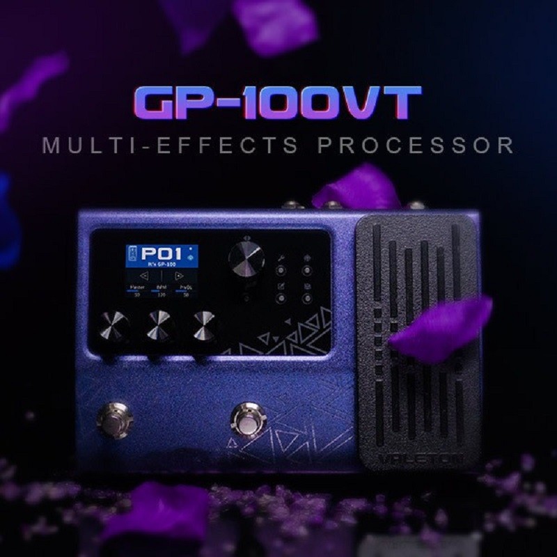 Baru Valeton GP-100/100VT Multi Guitar Effects Processor 140 Built in Effects Looper Multi Language 